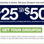 HOT Groupon Deal: Get a $50 Gap Gift Certificate for only $25!